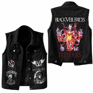 Black Veil Brides Music Style Sleeveless Jacket For Fans