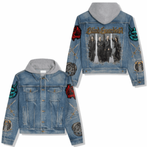 Blind Guardian Music Style Hooded Denim Jacket For Fans