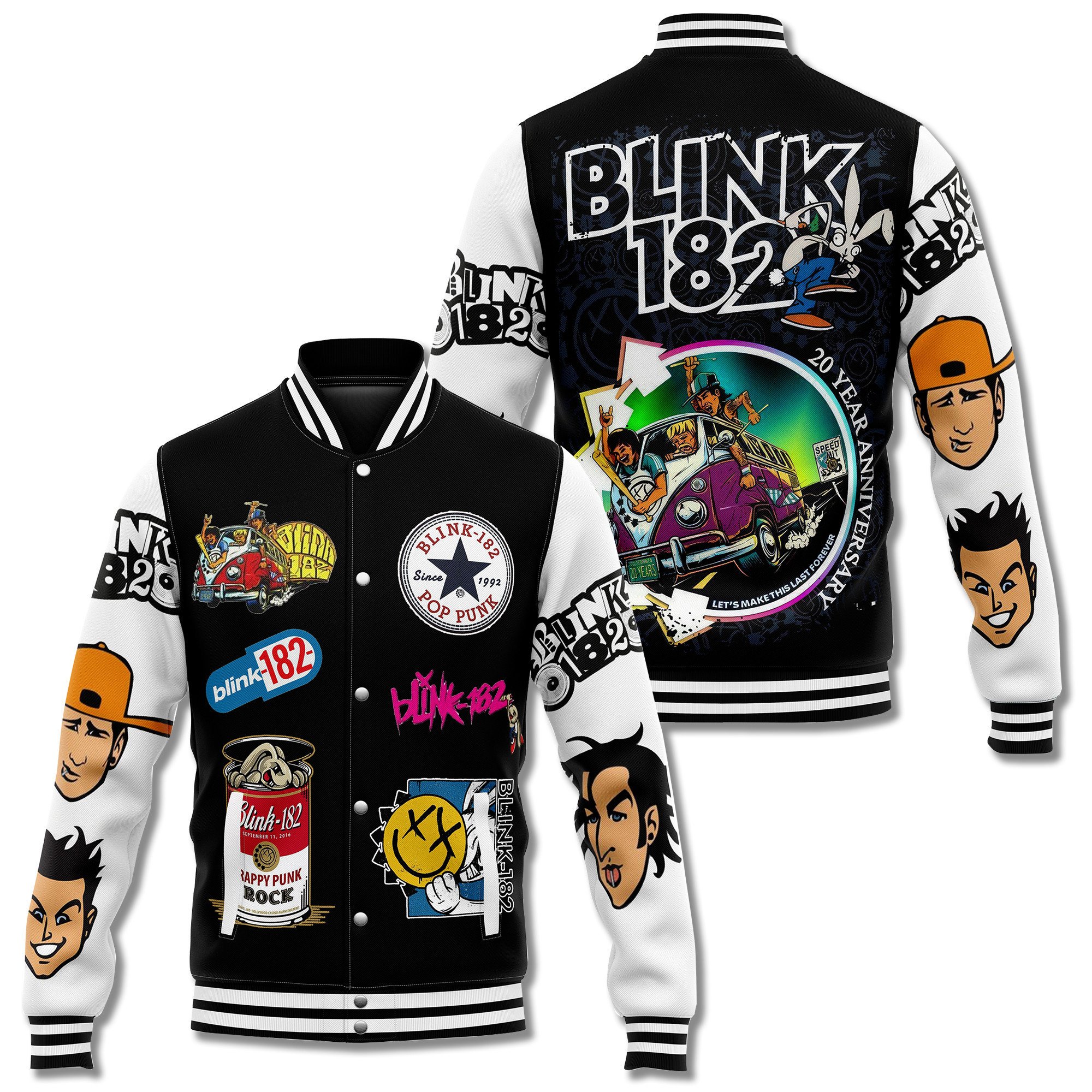 Blink-182 Music Style Baseball Jacket For Fans