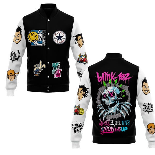 Blink-182 Music Style Baseball Jacket For Fans