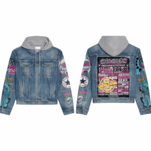 Blink-182 Music Style Hooded Denim Jacket For Fans