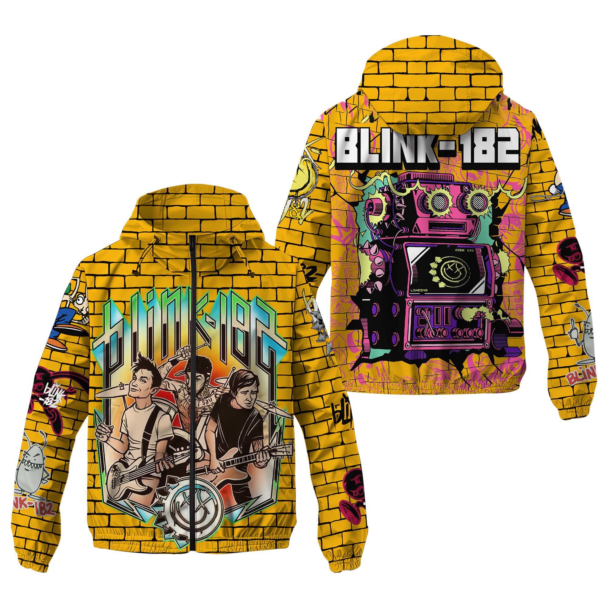 Blink-182 Music Style Windbreaker Jacket For Fans