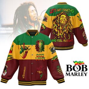 Bob Marley Music Style Baseball Jacket For Fans