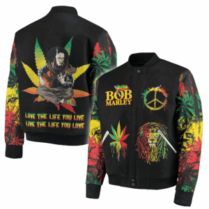 Bob Marley Music Style Baseball Jacket For Fans
