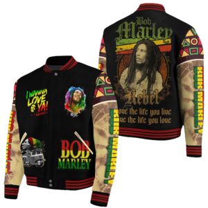 Bob Marley Music Style Baseball Jacket For Fans