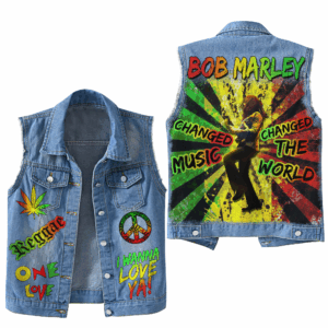 Bob Marley Music Style Sleeveless Jacket For Fans