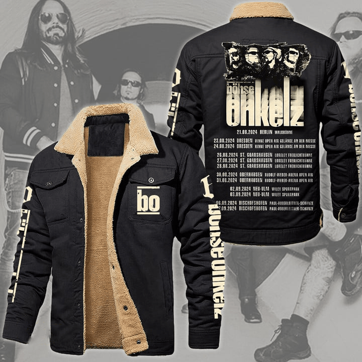 Bohse Onkelz Music Style Fleece Thermal Cotton Jacket For Fans