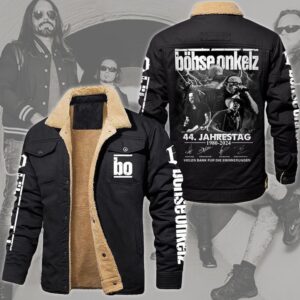Bohse Onkelz Music Style Fleece Thermal Cotton Jacket For Fans