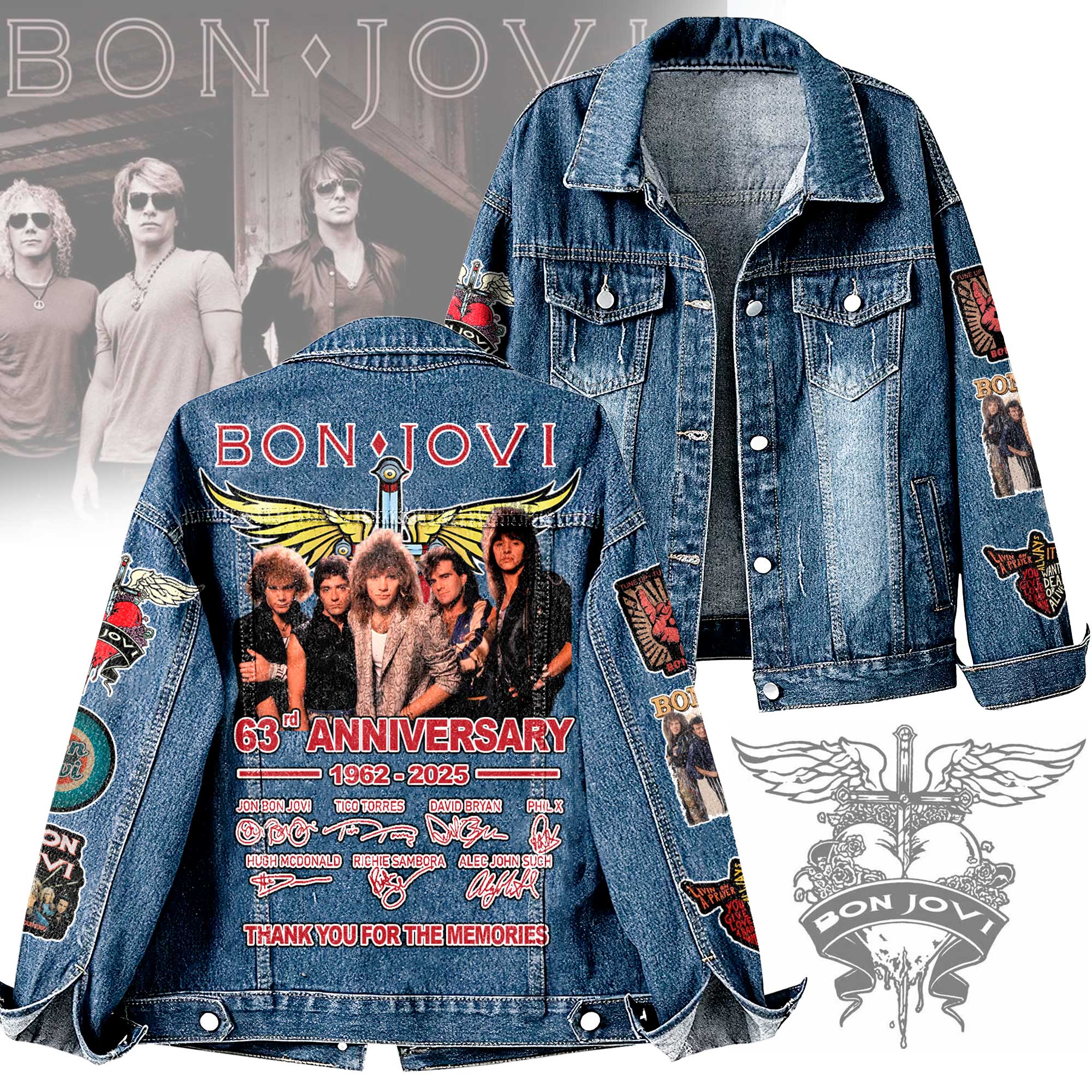 Bon Jovi Music Denim Jacket Gift For Fans