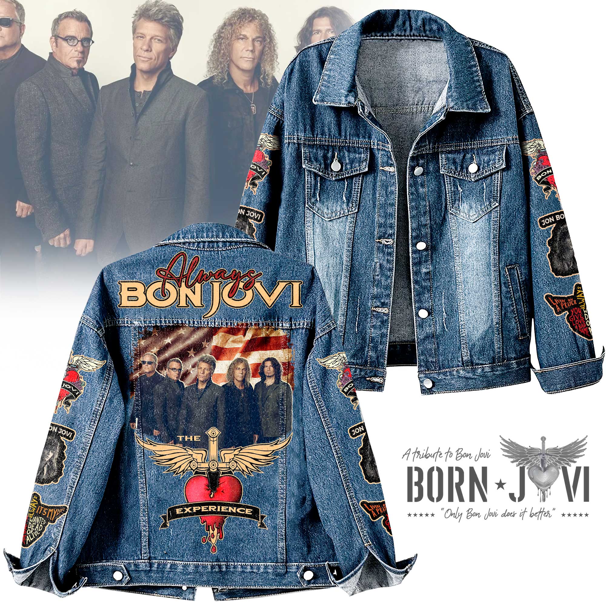 Bon Jovi Music Denim Jacket Gift For Fans