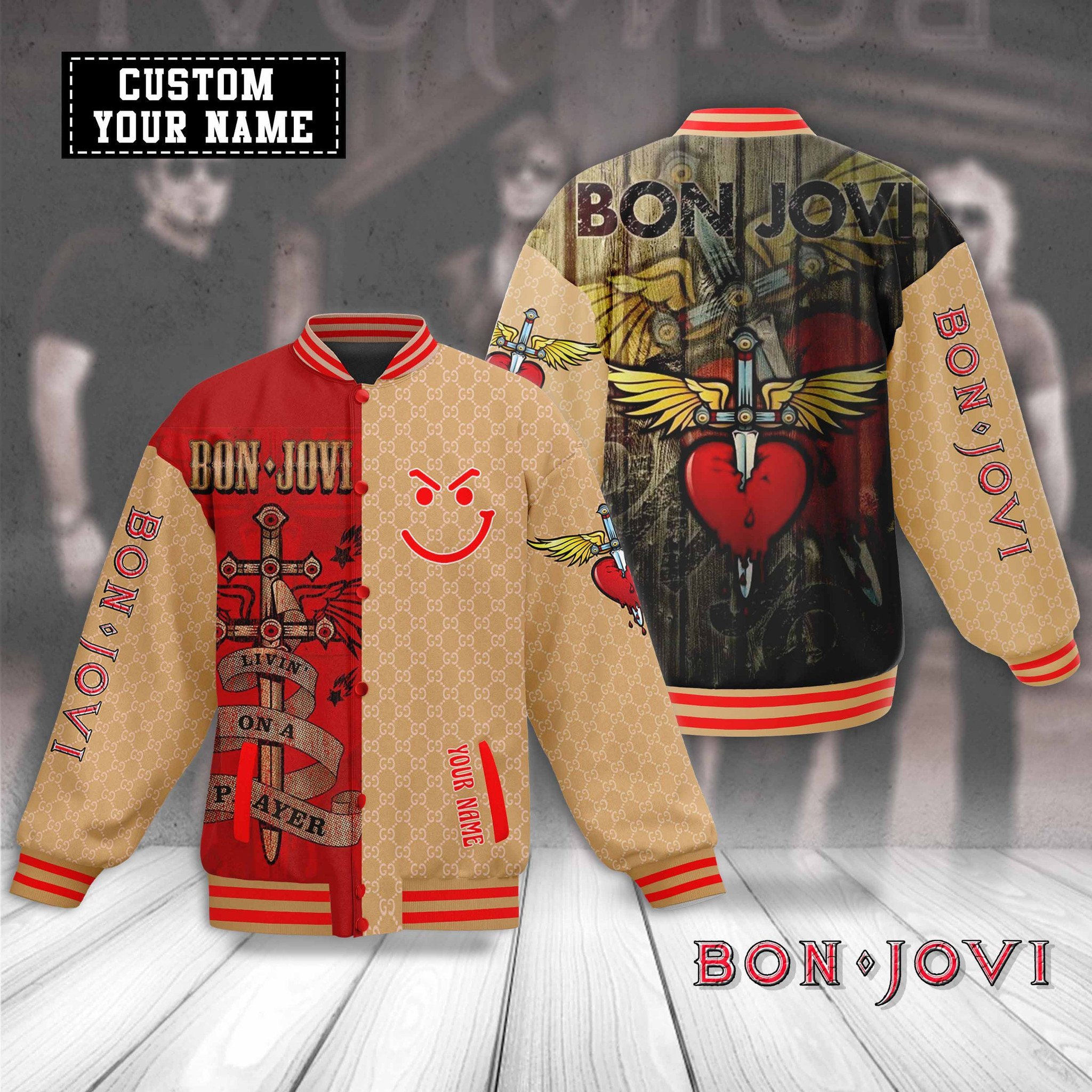 Bon Jovi Music Style Baseball Jacket For Fans
