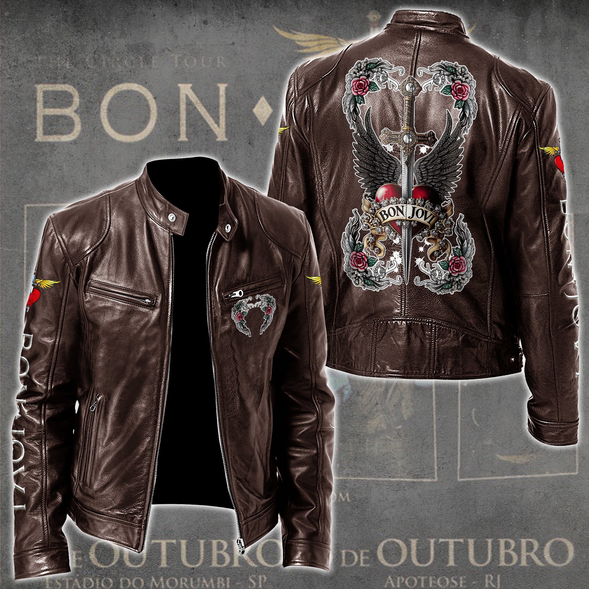 Bon Jovi Music Style Leather Jacket For Fans