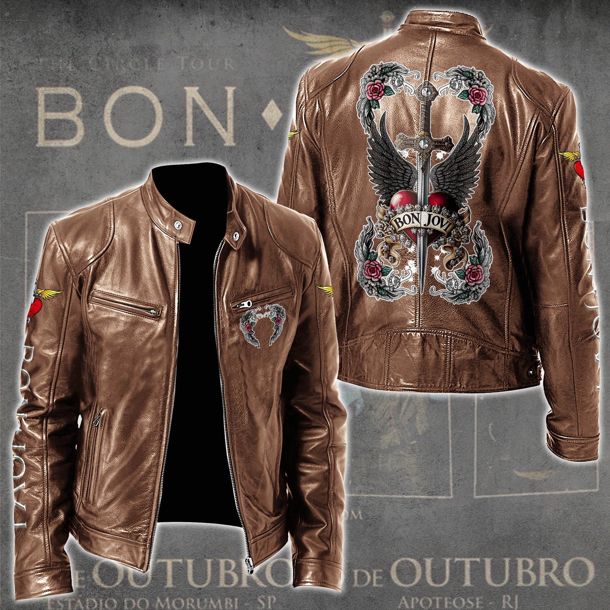 Bon Jovi Music Style Leather Jacket For Fans