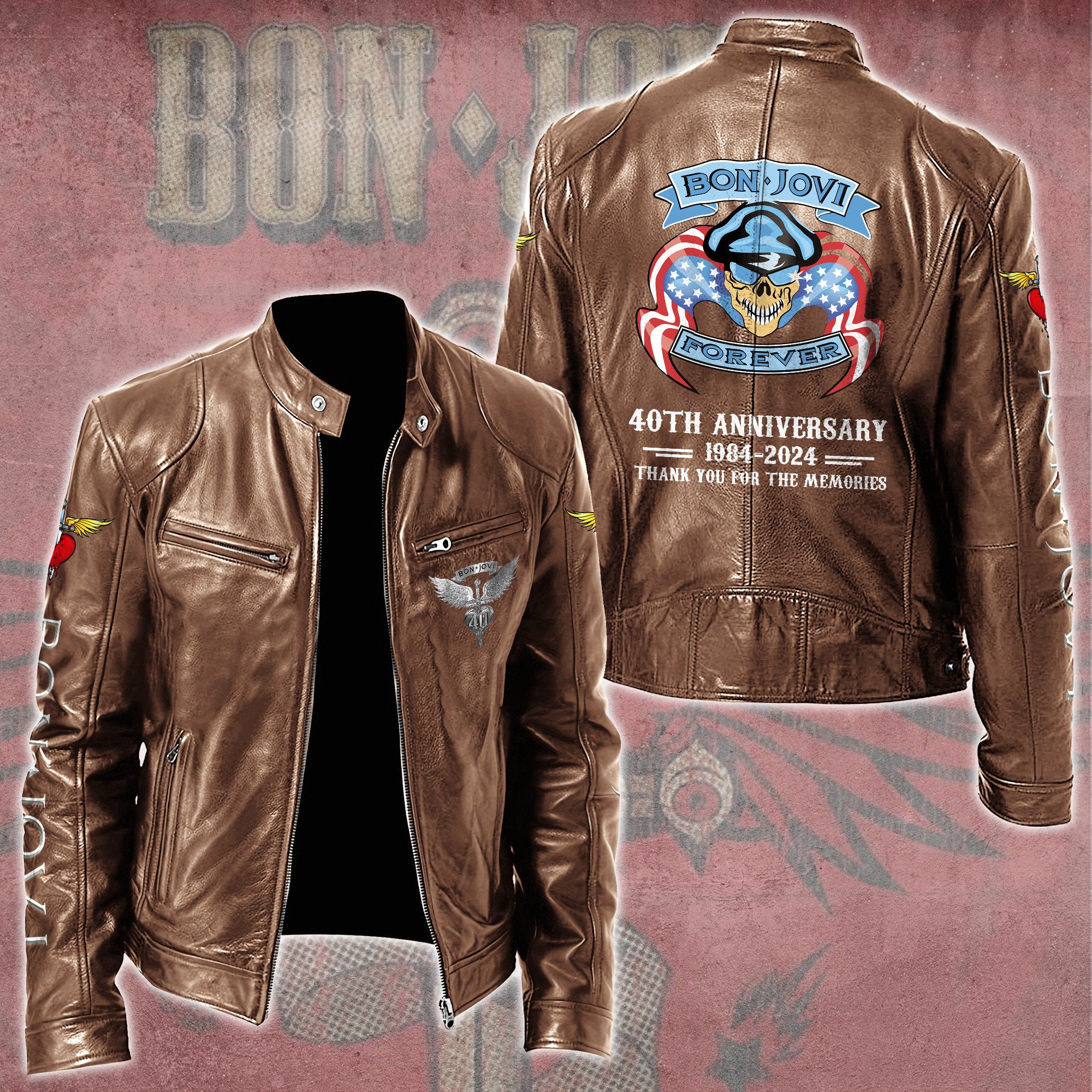 Bon Jovi Music Style Leather Jacket For Fans