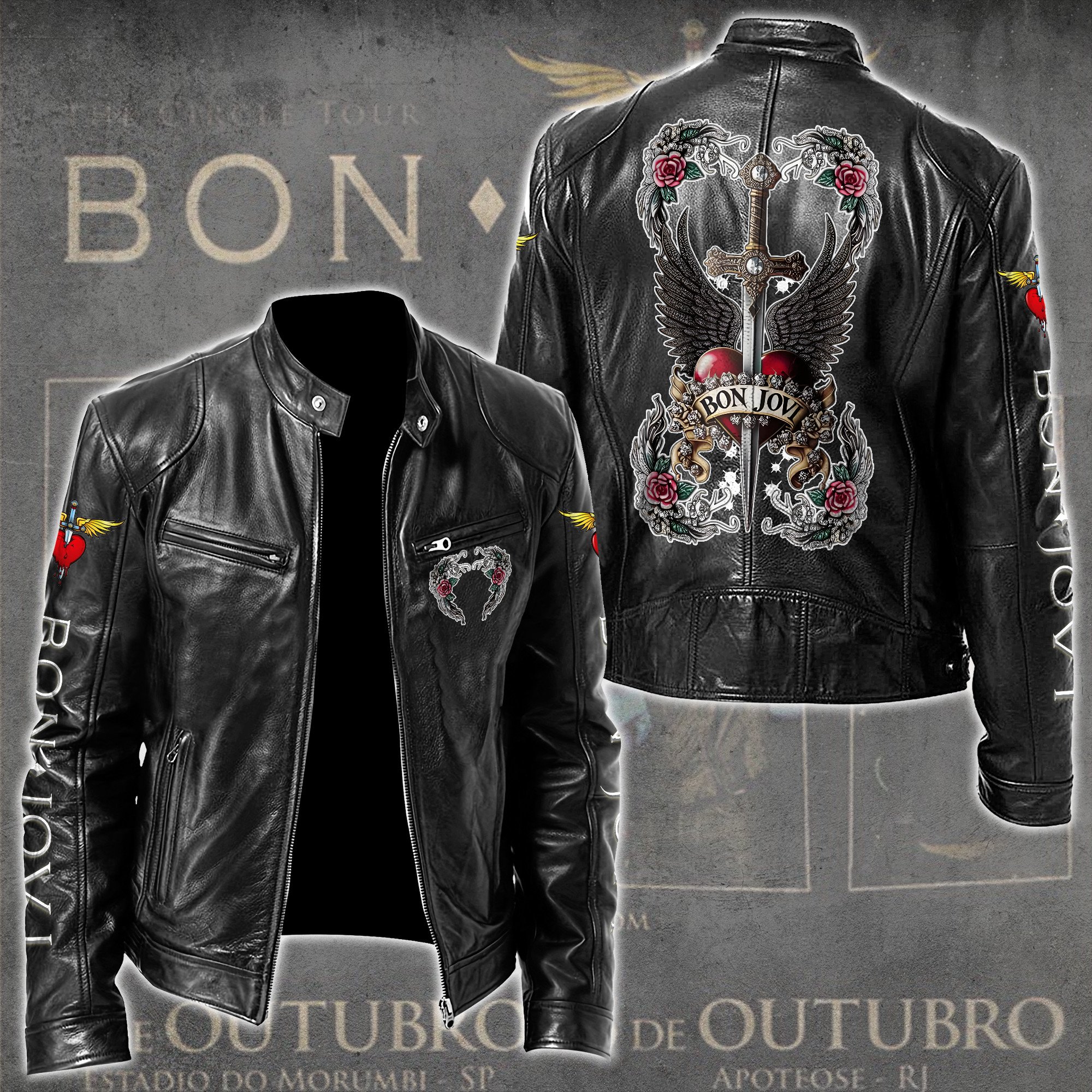 Bon Jovi Music Style Leather Jacket For Fans