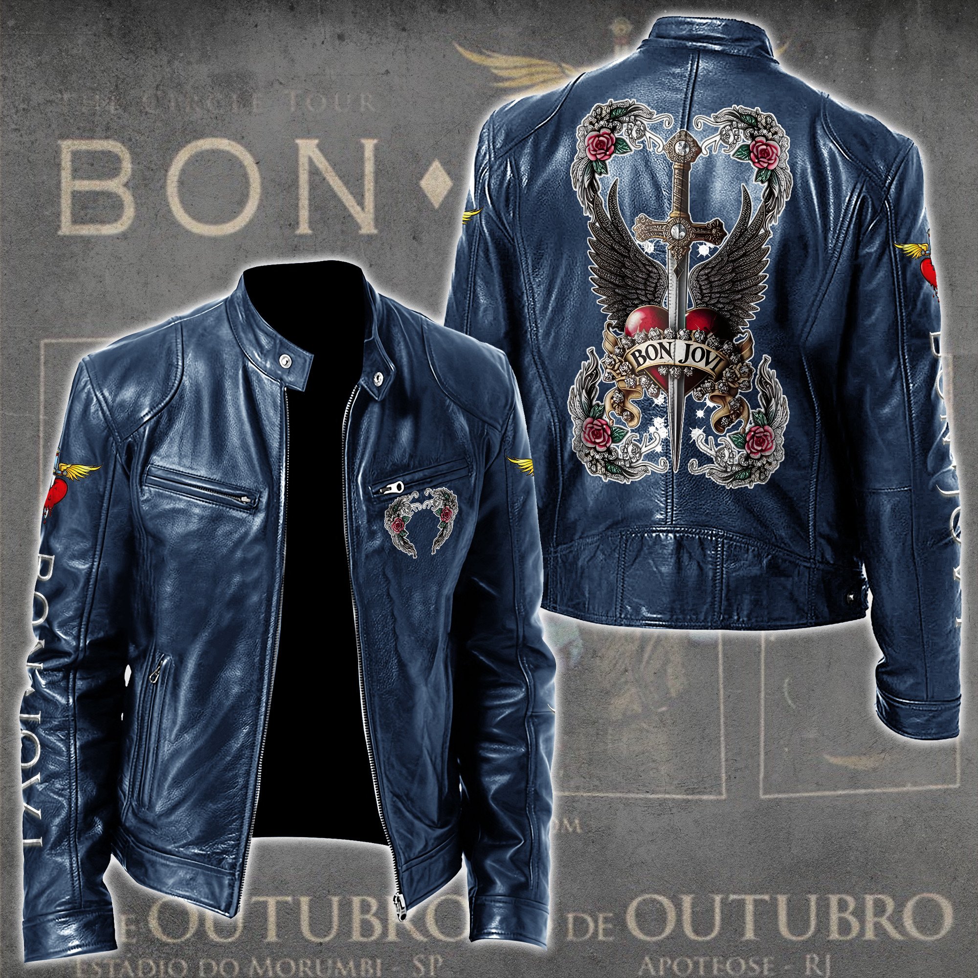Bon Jovi Music Style Leather Jacket For Fans