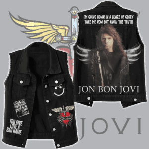 Bon Jovi Music Style Sleeveless Jacket For Fans