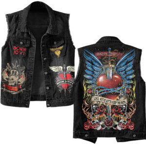 Bon Jovi Music Style Sleeveless Jacket For Fans