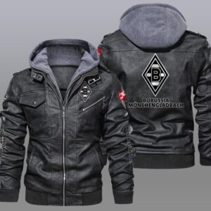 Borussia Mönchengladbach Bundesliga Style Leather Jacket For Fans