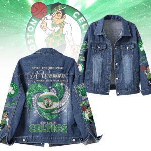 Boston Celtics NBA Denim Jacket Gift For Fans