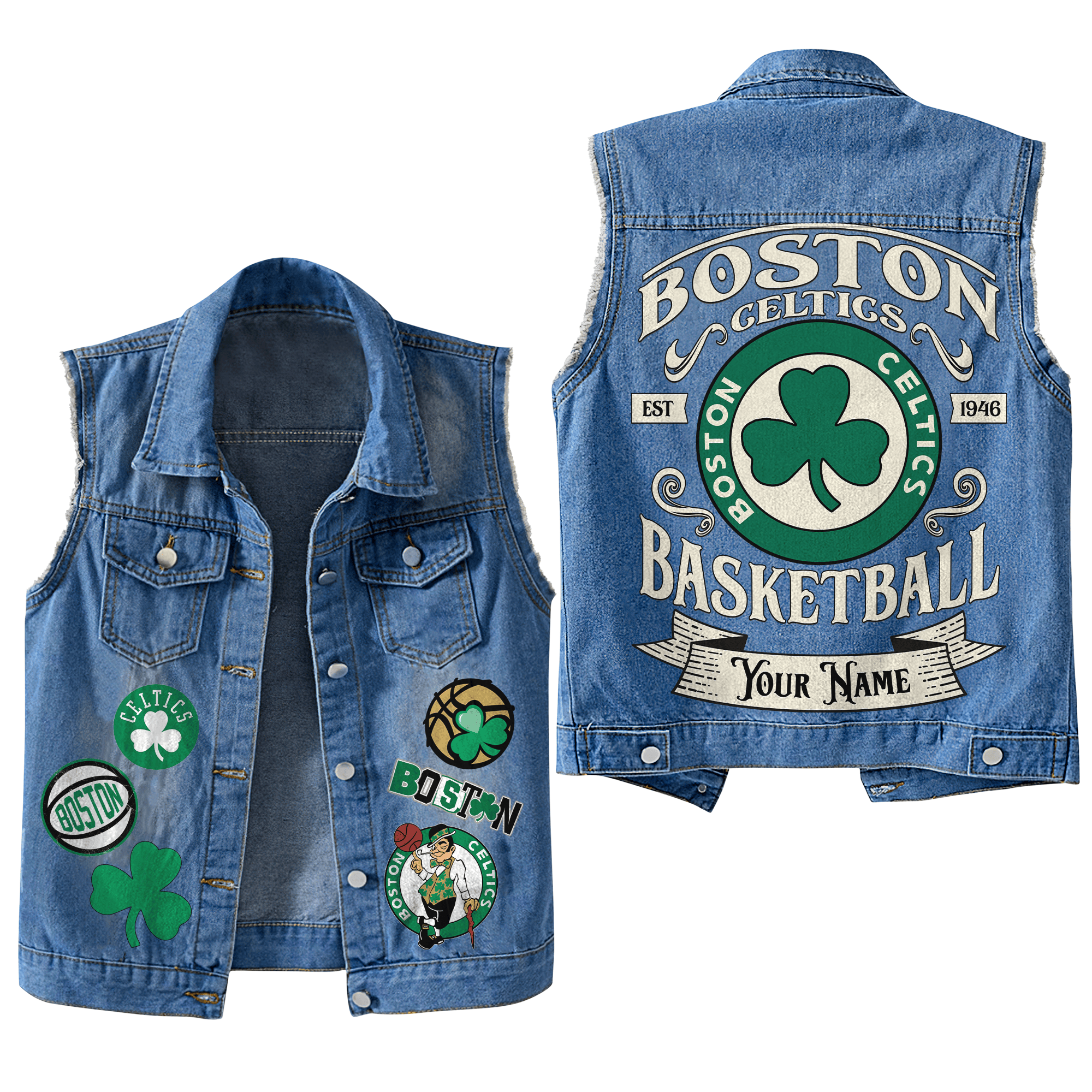 Boston Celtics NBA Style Sleeveless Jacket For Fans