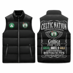 Boston Celtics NBA Style Sleeveless Puffer Jacket For Fans