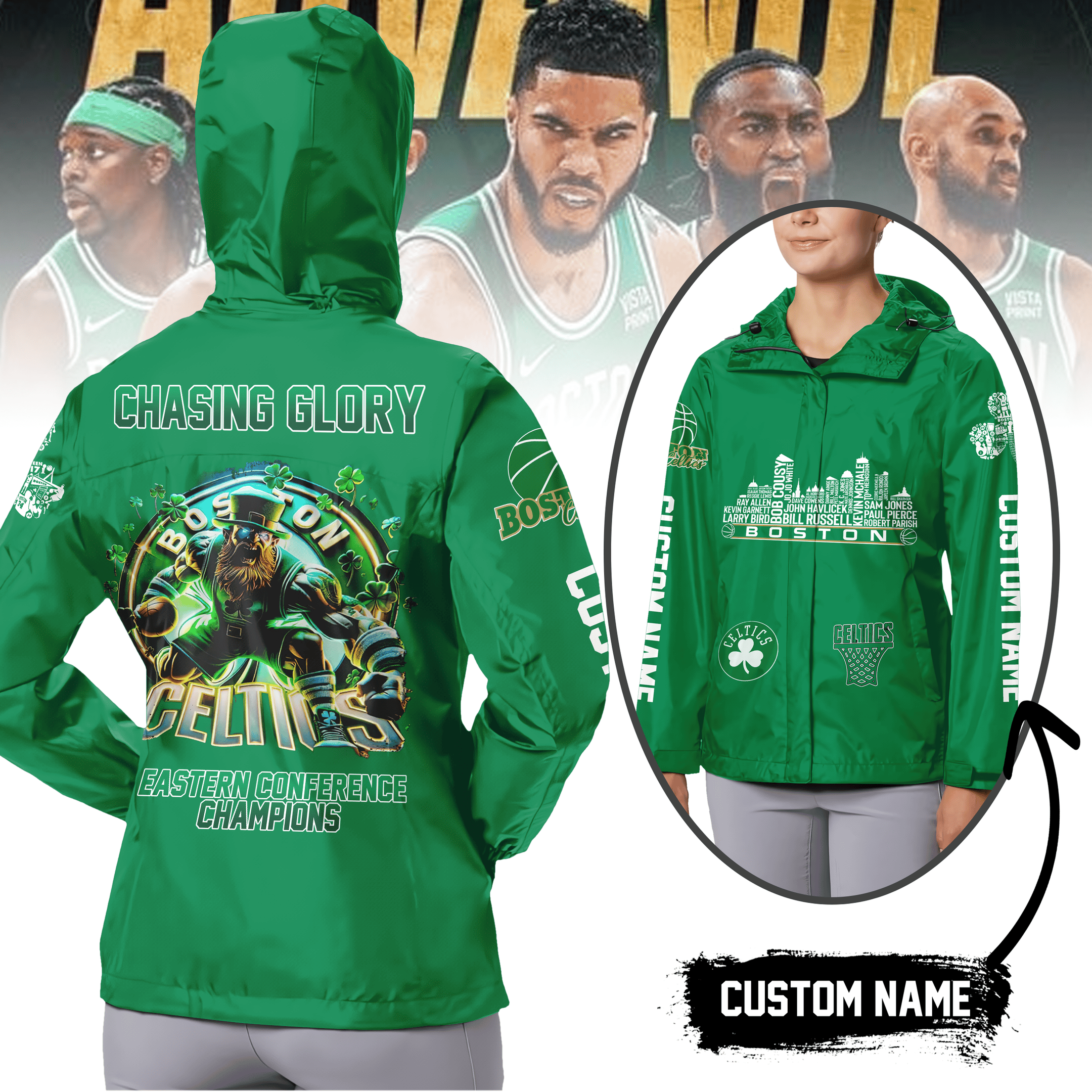 Boston Celtics NBA Style Windbreaker Jacket For Fans