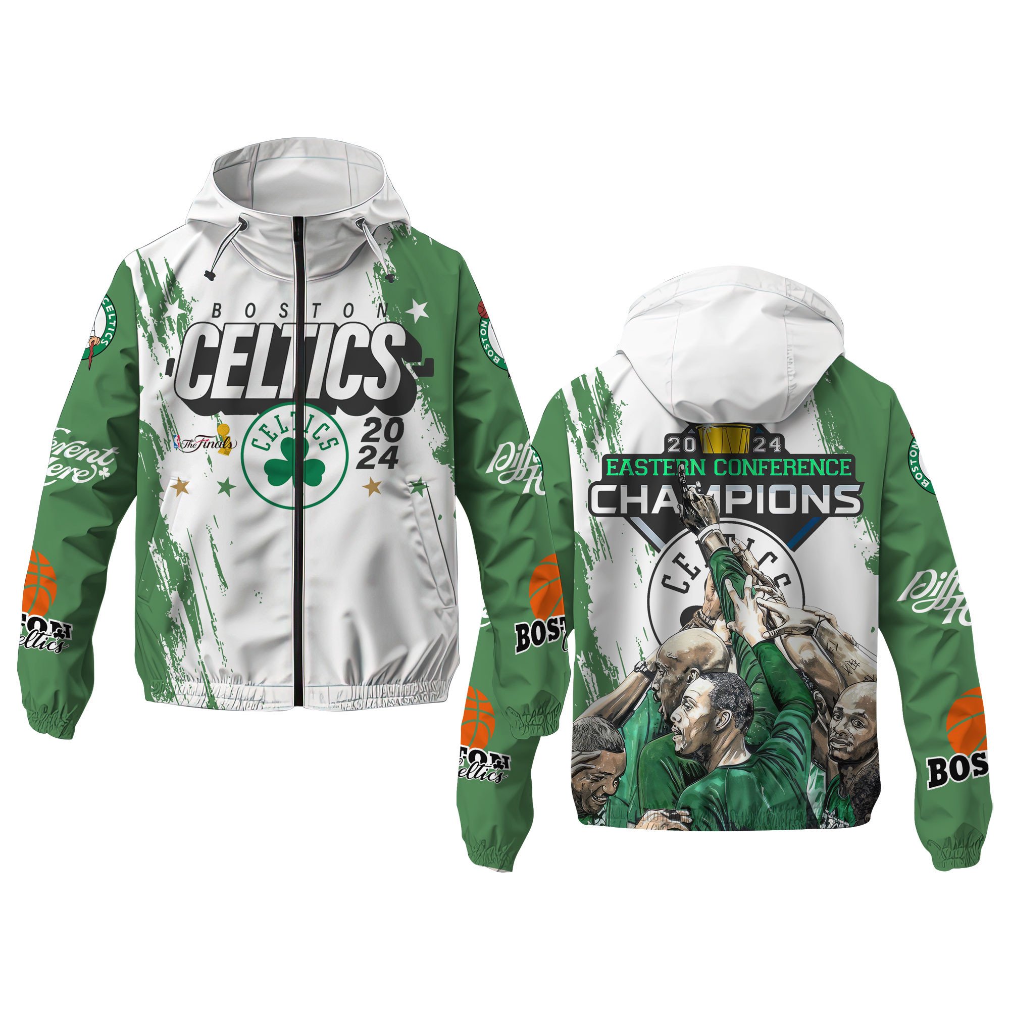 Boston Celtics NBA Style Windbreaker Jacket For Fans