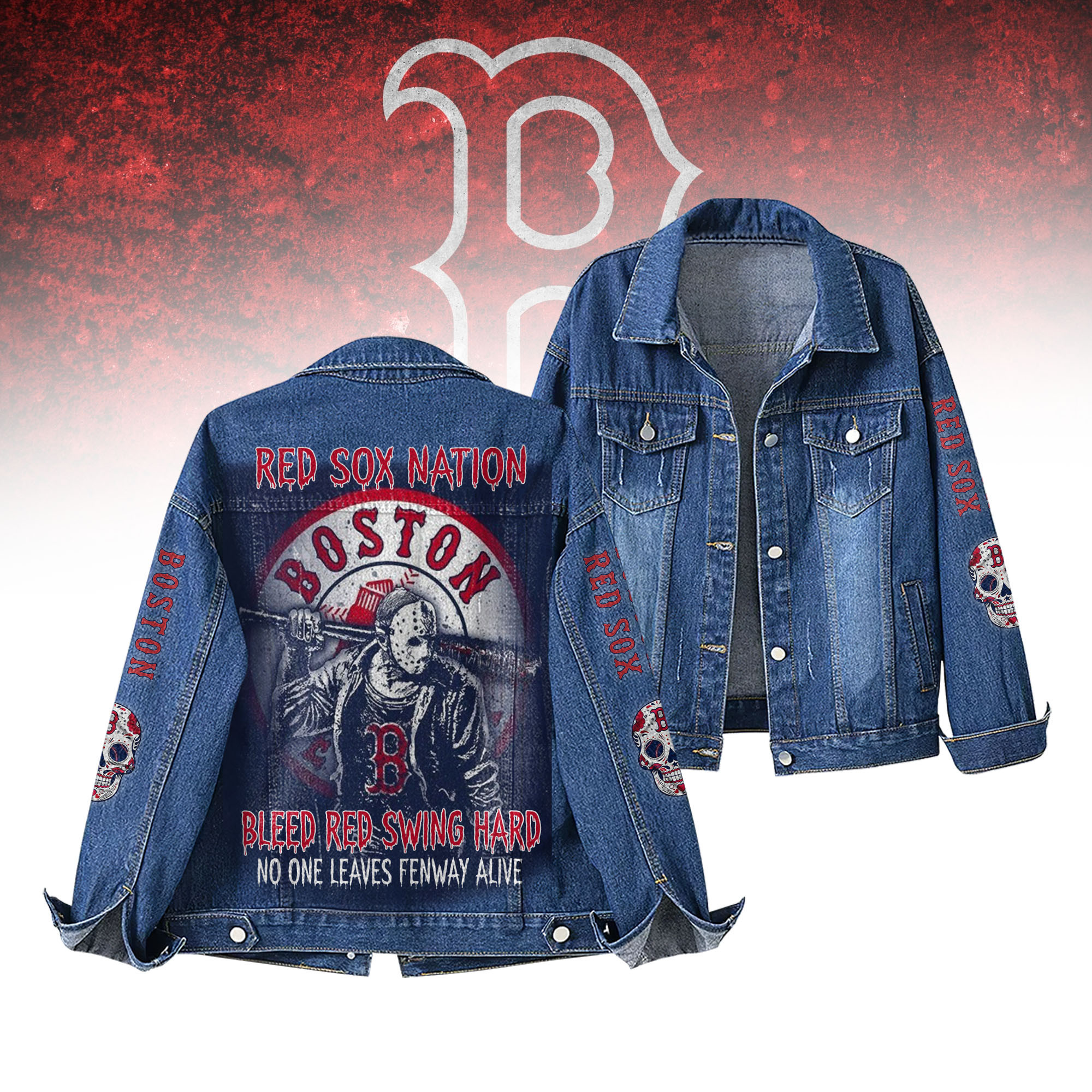 Boston Red Sox MLB Denim Jacket Gift For Fans