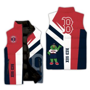 Boston Red Sox MLB Style Sleeveless Puffer Jacket For Fans