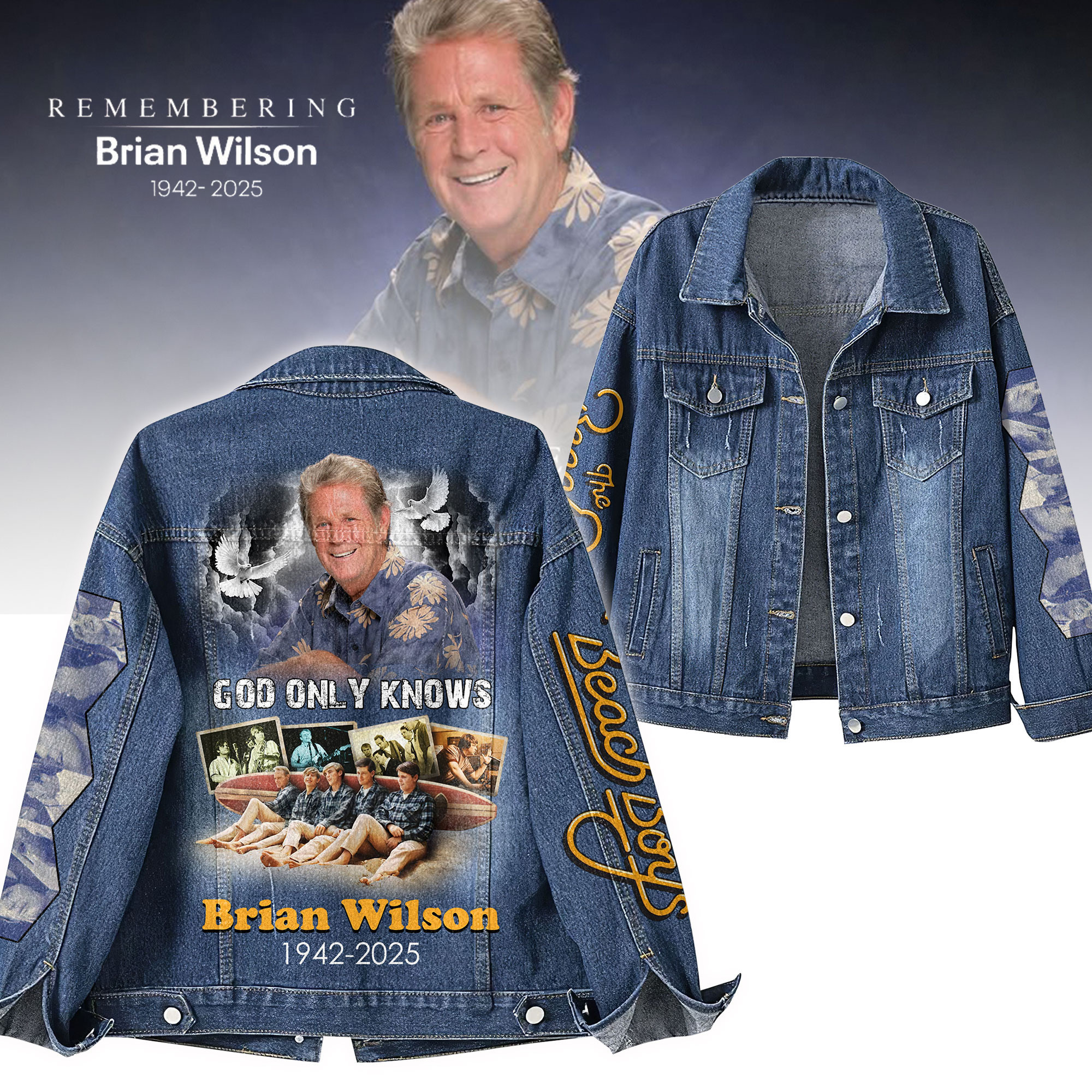 Brian Wilson Music Denim Jacket Gift For Fans