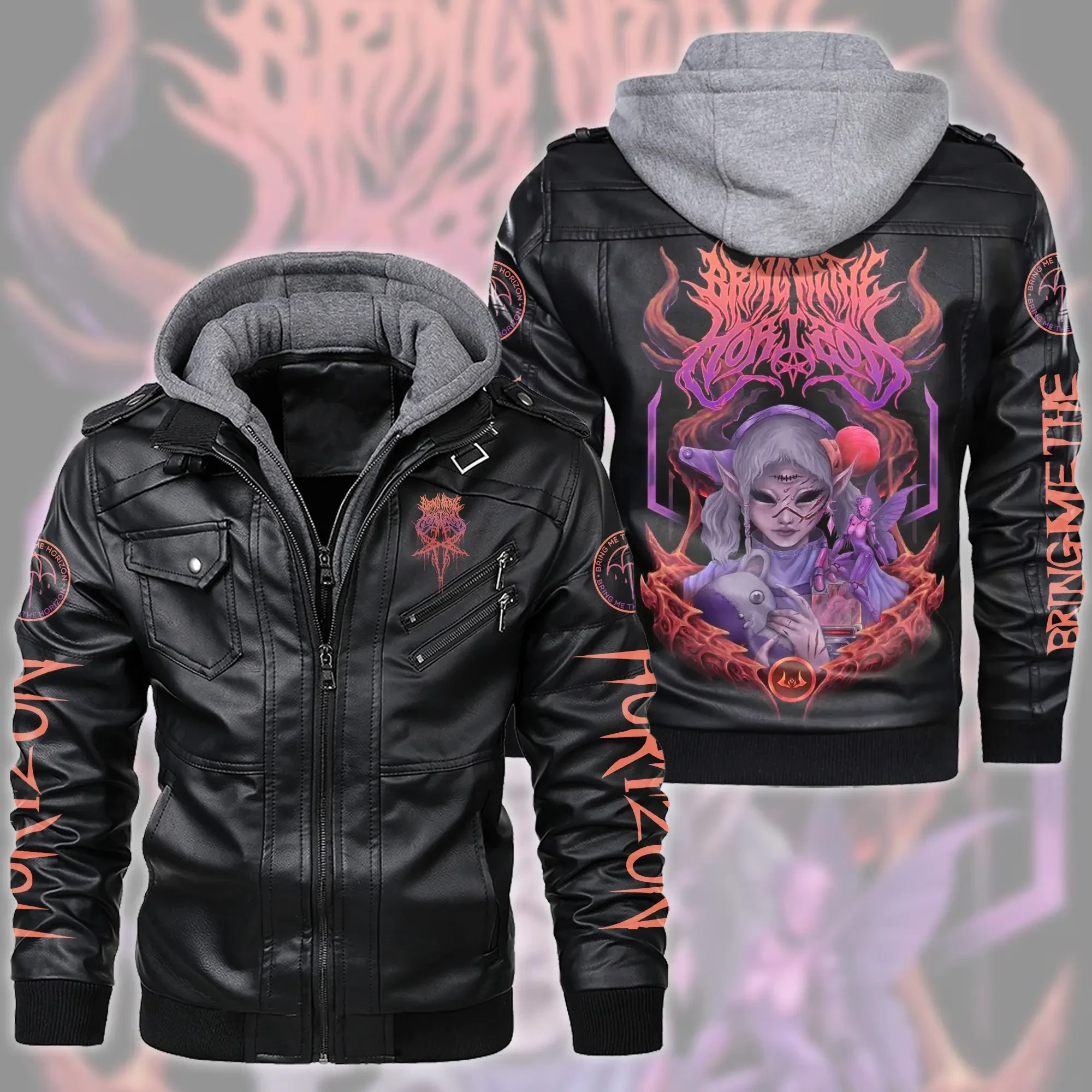 Bring Me the Horizon Music Style Leather Jacket For Fans