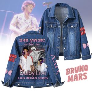 Bruno Mars Music Denim Jacket Gift For Fans