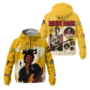 Bruno Mars Music Style Windbreaker Jacket For Fans