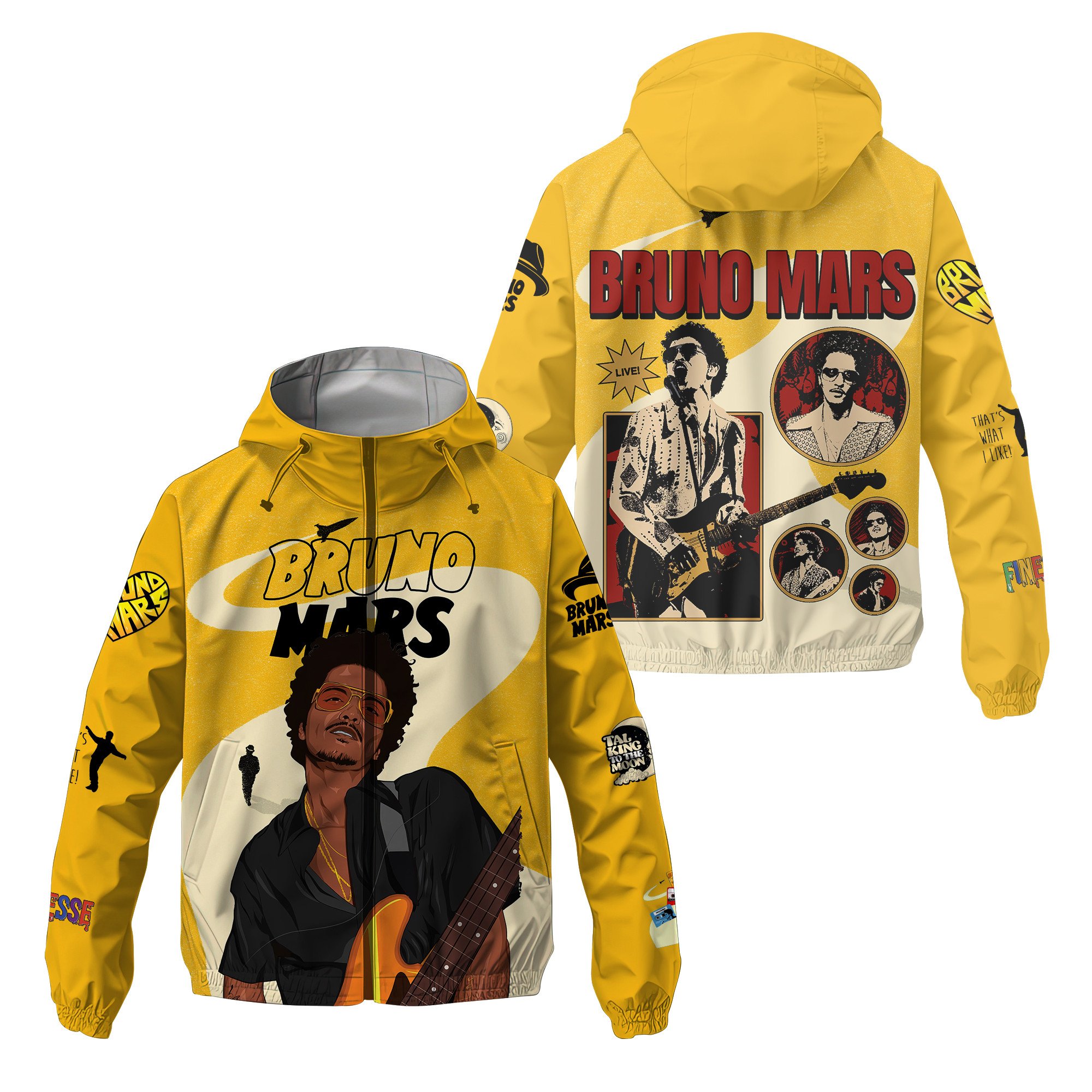 Bruno Mars Music Style Windbreaker Jacket For Fans