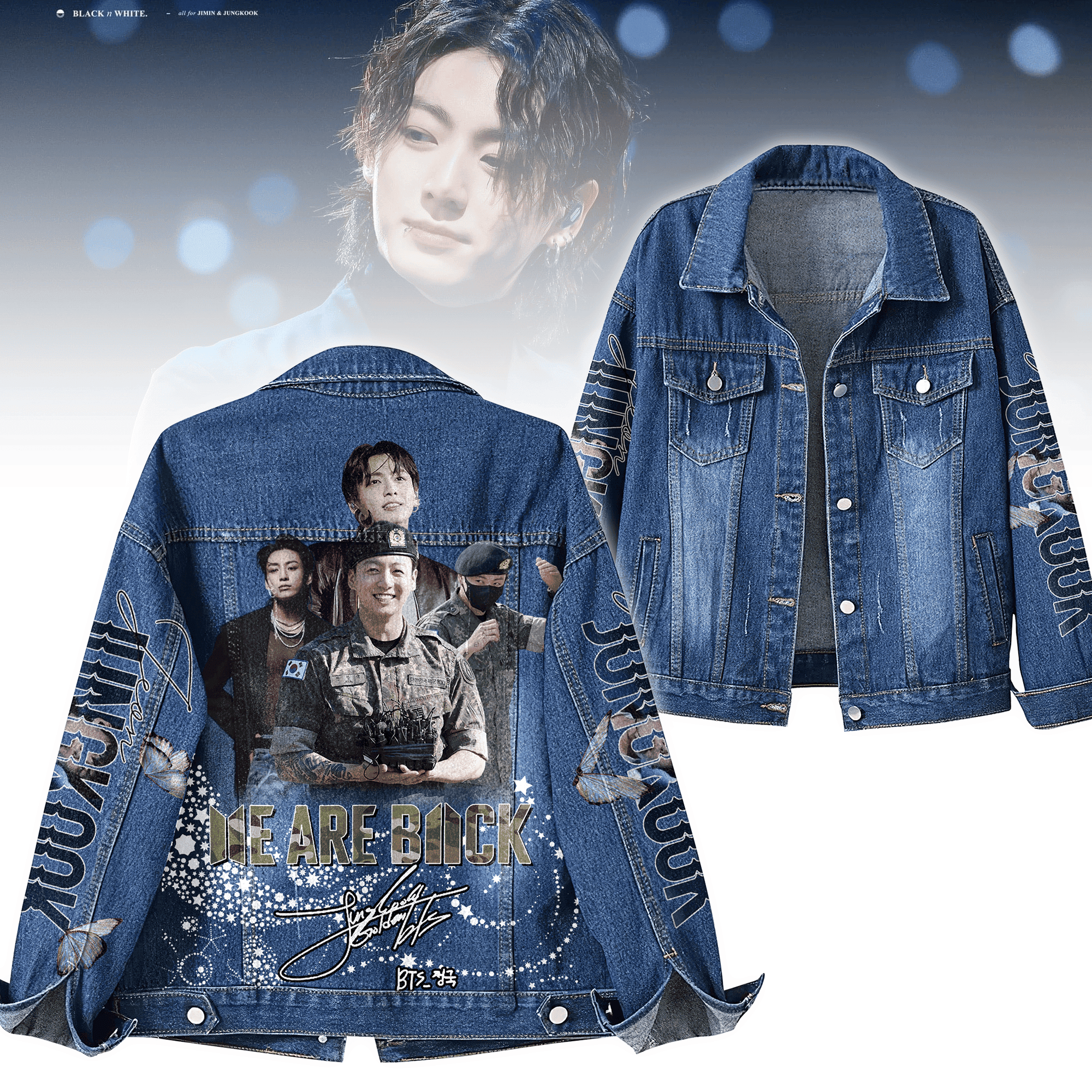 BTS Music Denim Jacket Gift For Fans