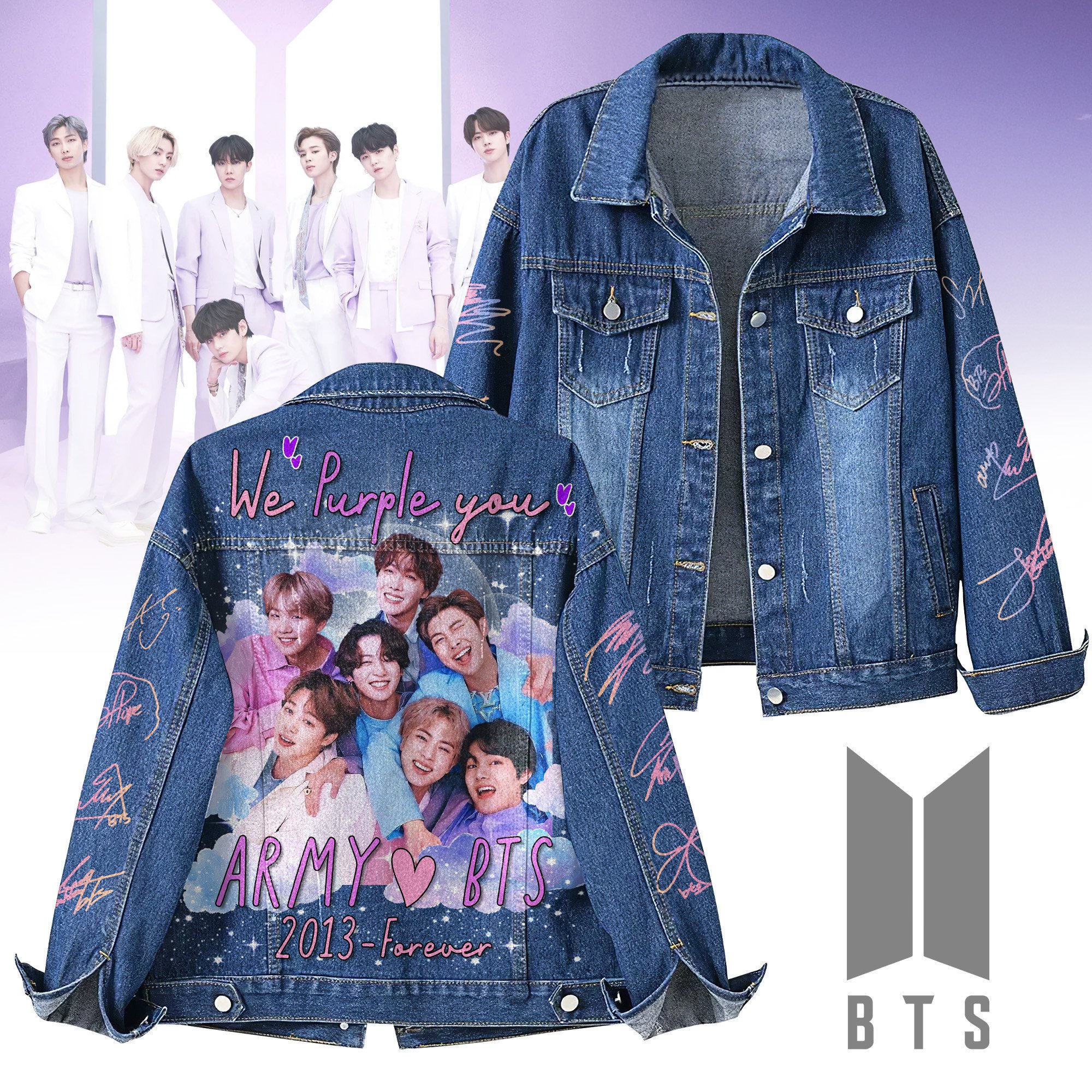 BTS Music Denim Jacket Gift For Fans
