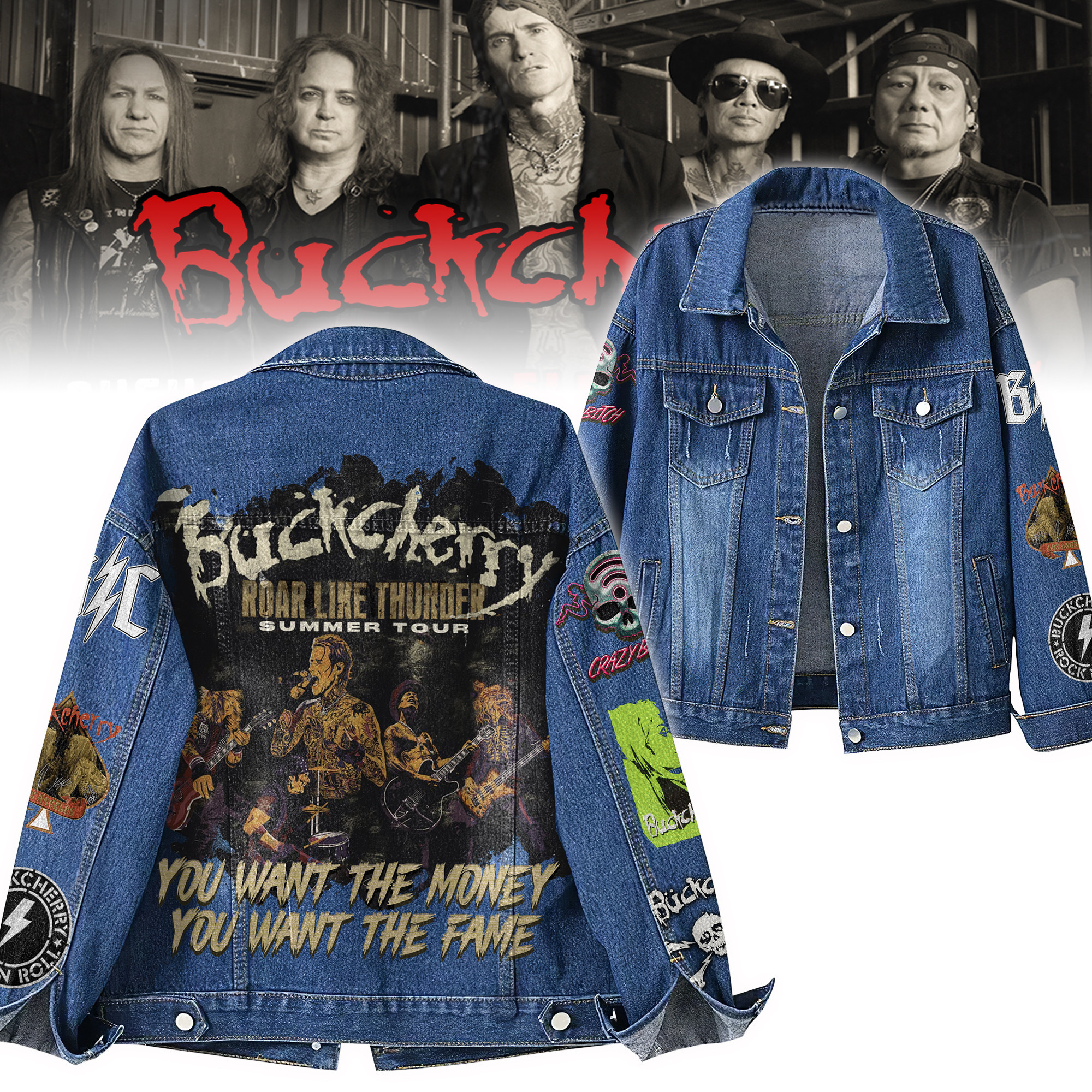 Buckcherry Music Denim Jacket Gift For Fans