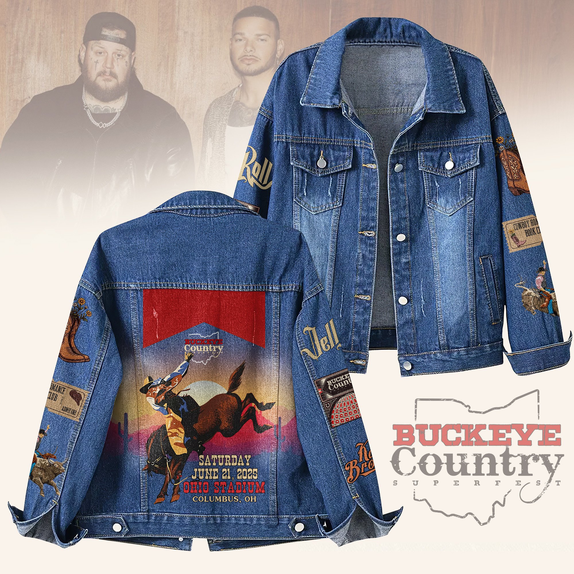 Buckeye Country Music Denim Jacket Gift For Fans