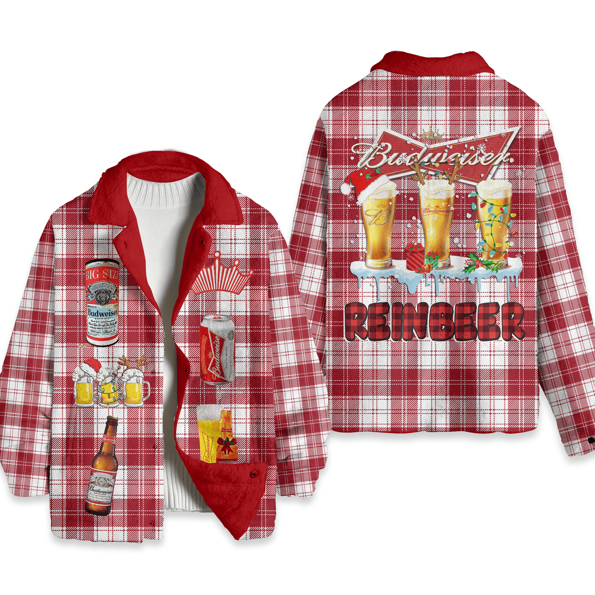 Budweiser Drink Style Fleece Jacket For Fans