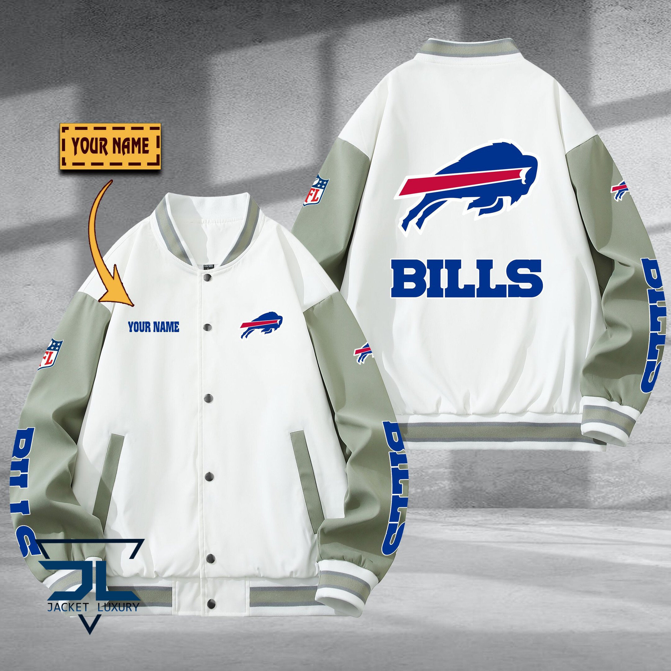 Buffalo Bill NFL Style Baseball Jacket For Fan