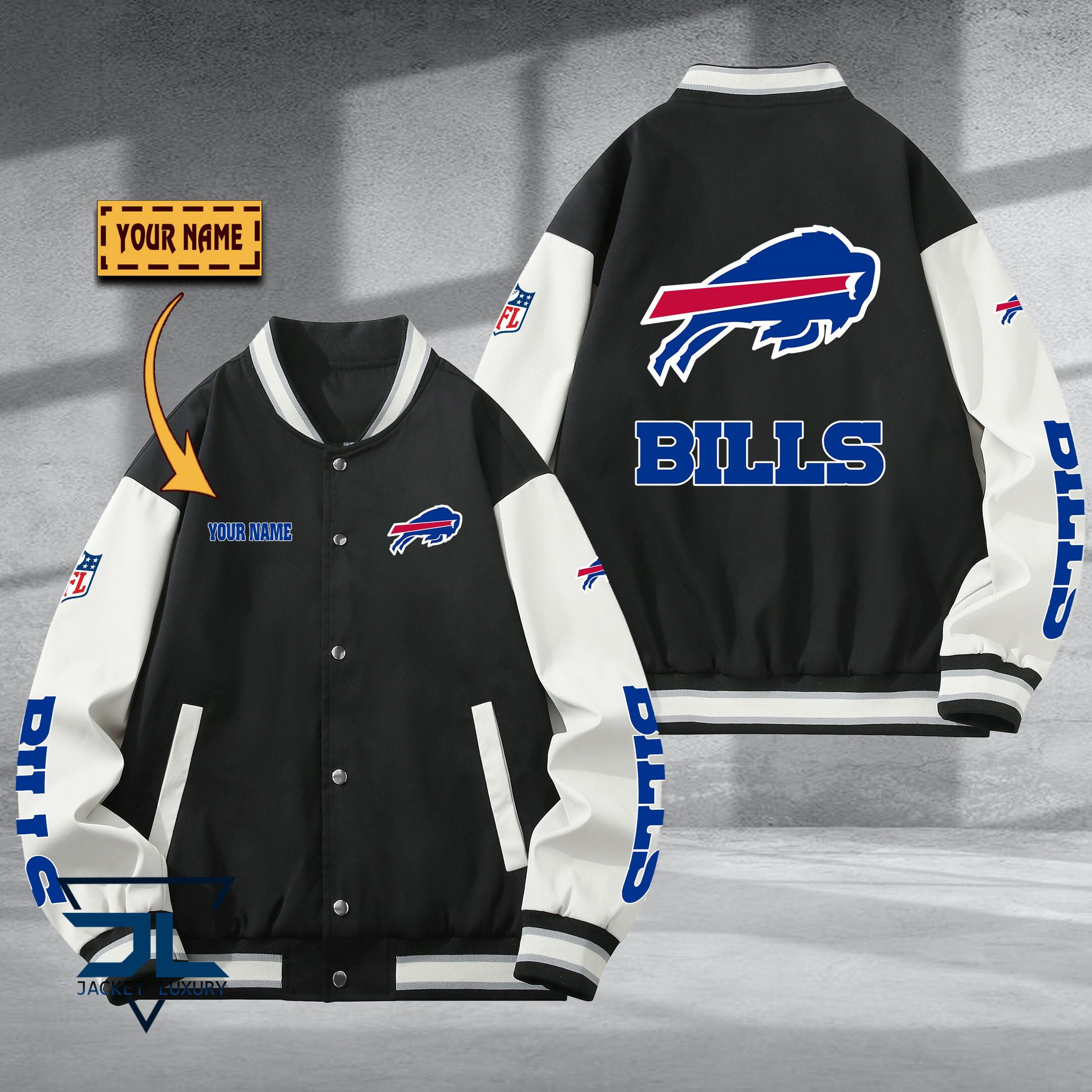 Buffalo Bill NFL Style Baseball Jacket For Fan