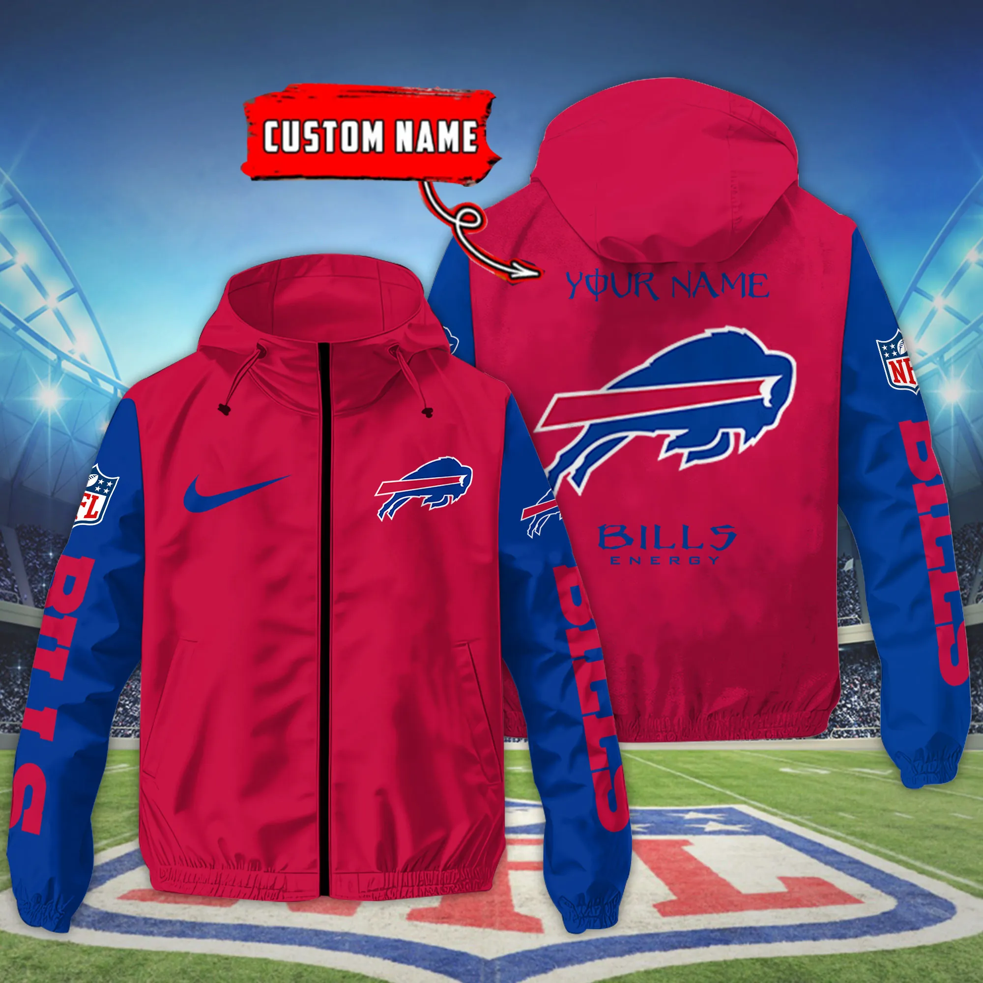 Buffalo Bills NFL Personalized Style Windbreaker Jacket For Fans