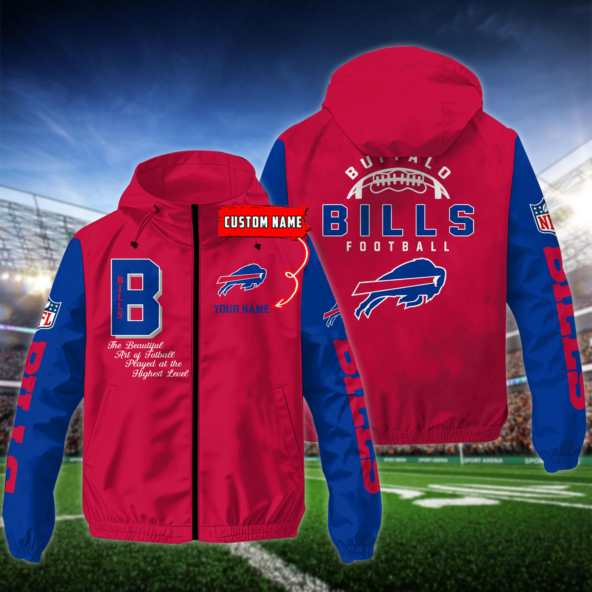 Buffalo Bills NFL Personalized Style Windbreaker Jacket For Fans