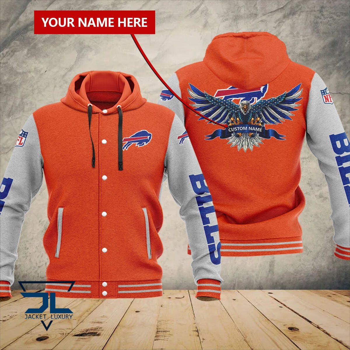 Buffalo Bills NFL Style Baseball Jacket For Fan