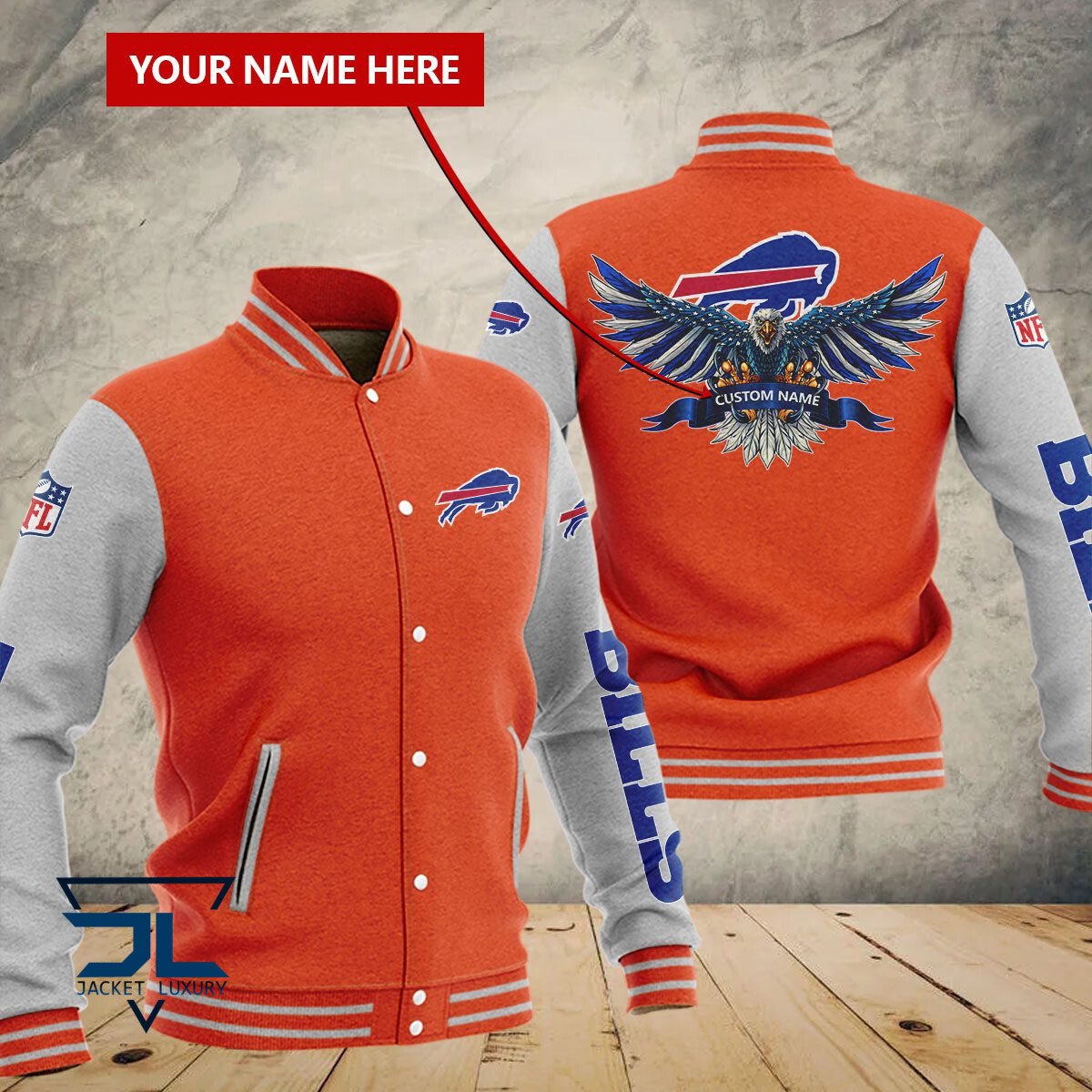 Buffalo Bills NFL Style Baseball Jacket For Fan