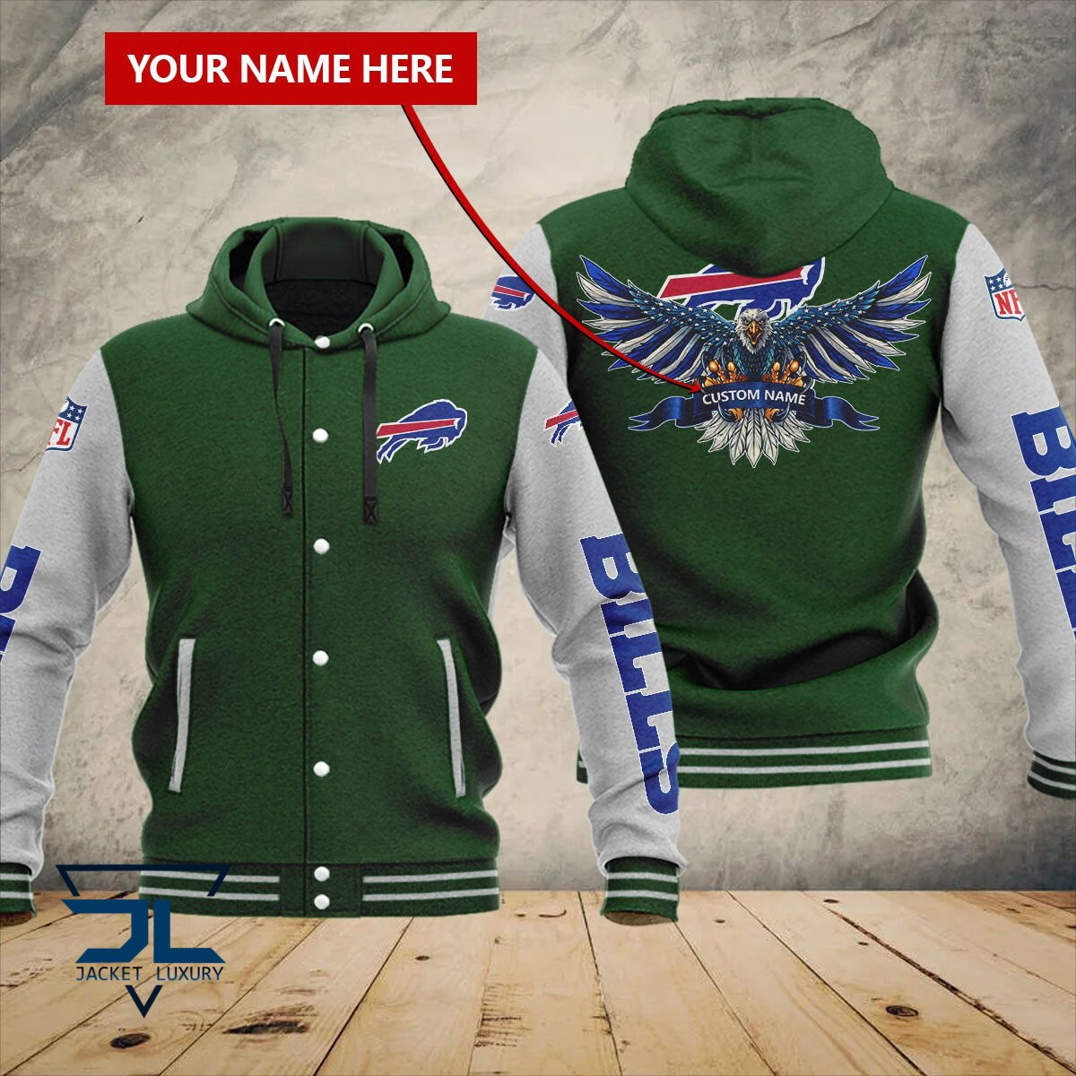 Buffalo Bills NFL Style Baseball Jacket For Fan