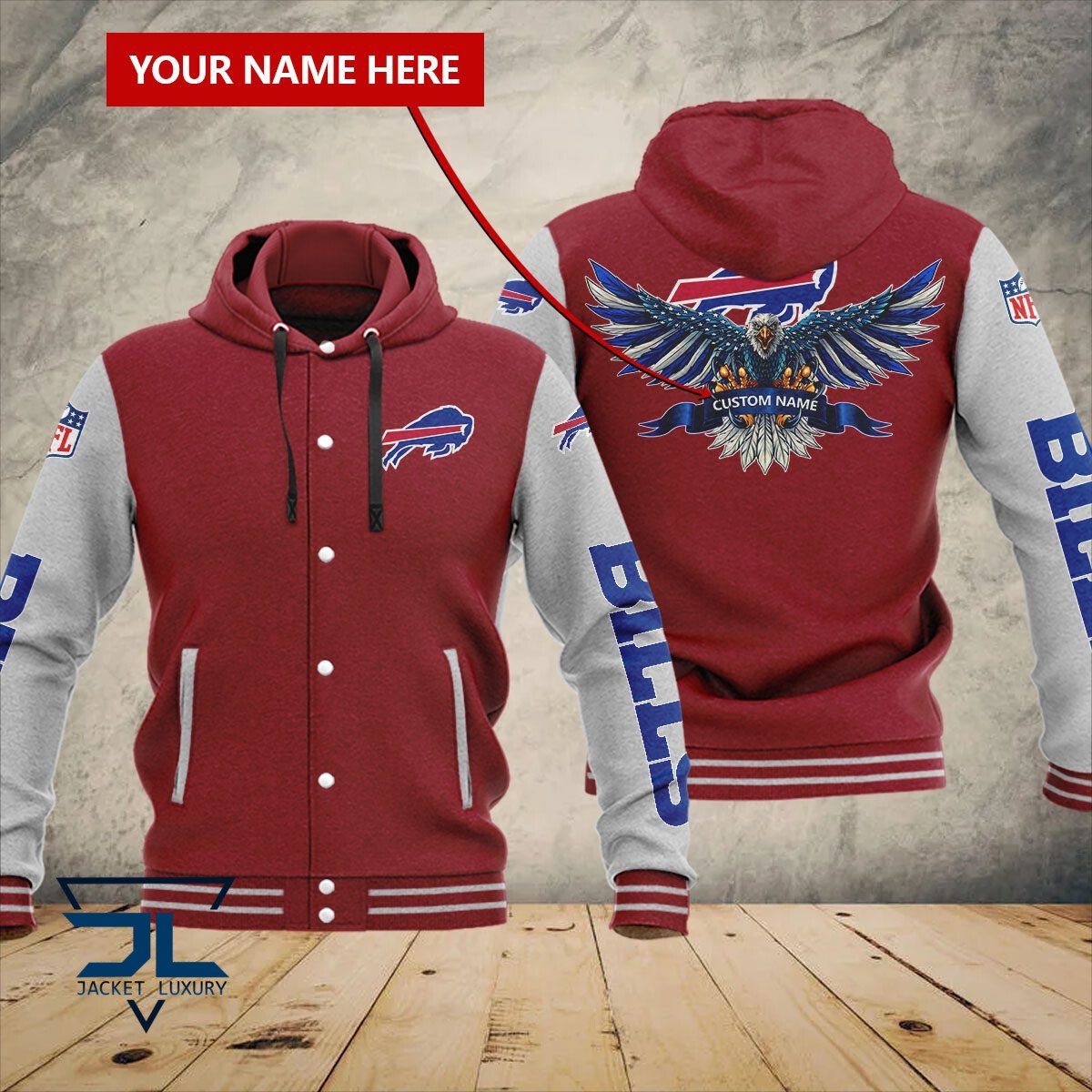 Buffalo Bills NFL Style Baseball Jacket For Fan