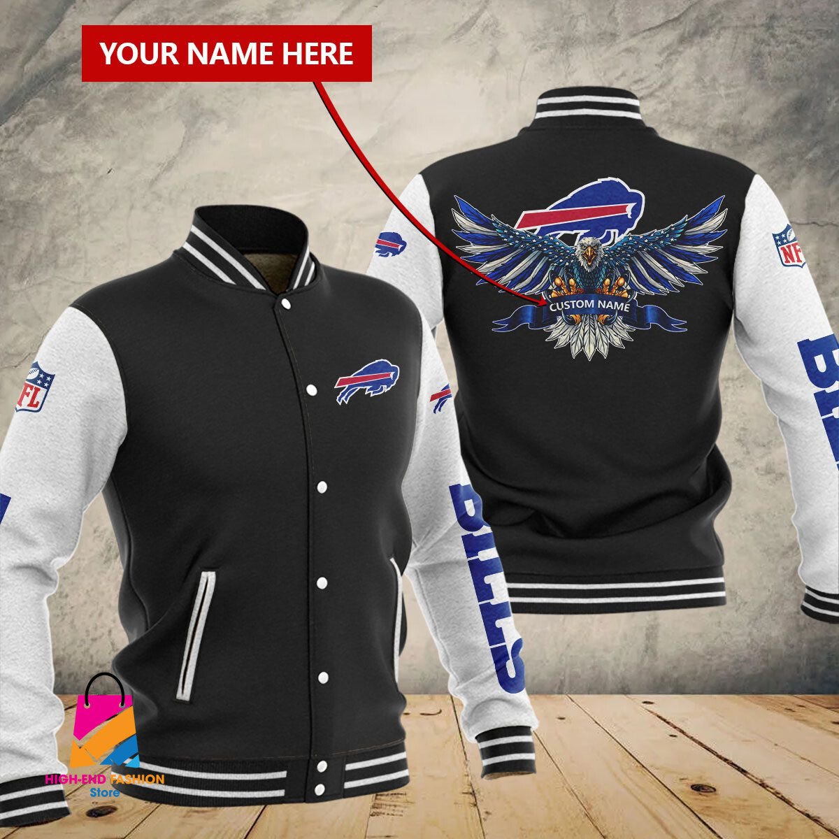 Buffalo Bills NFL Style Baseball Jacket For Fan