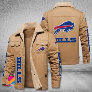 Buffalo Bills NFL Style Fleece Thermal Cotton Jacket For Fans